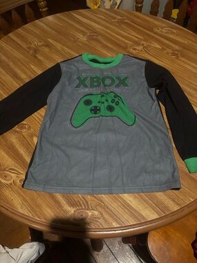 Xbox Kids' Long-Sleeve Tee in Gray and Green